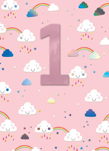 Picture of 1ST BIRTHDAY CARD CLOUD & RAINBOW